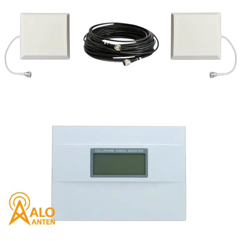 پکیج تقویت کننده آنتن موبایل هوشمند 2 باند 800 میلی وات مدل T2-0918 (برون شهری)